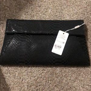 Black snake print purse